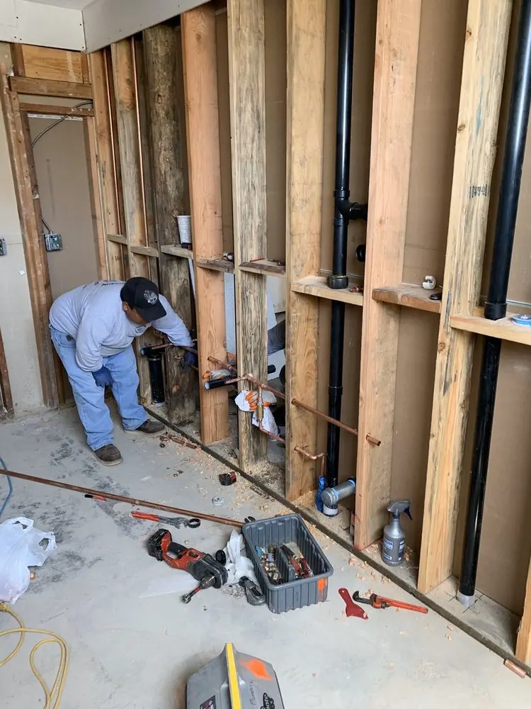 Commercial rough-in plumbing for Water Heater Replacement in Union Village